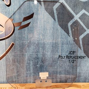 JCB Windshield: Skid Steer – OEM Poly Replacement (Bolt-On)